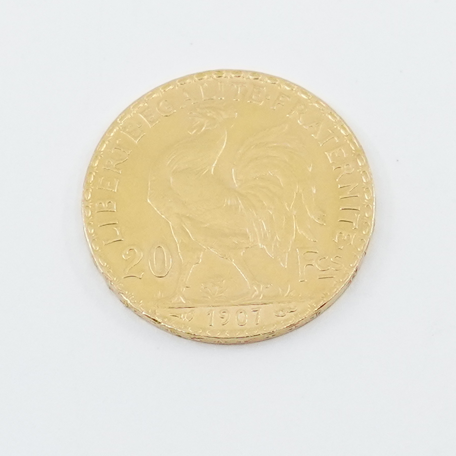 Guldmynt 20 Franc 1907 21,6K 6,4g
