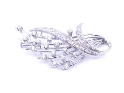 Brosch Vitguld 18K
