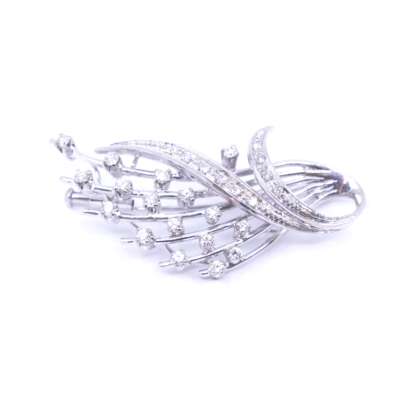 Brosch Vitguld 18K