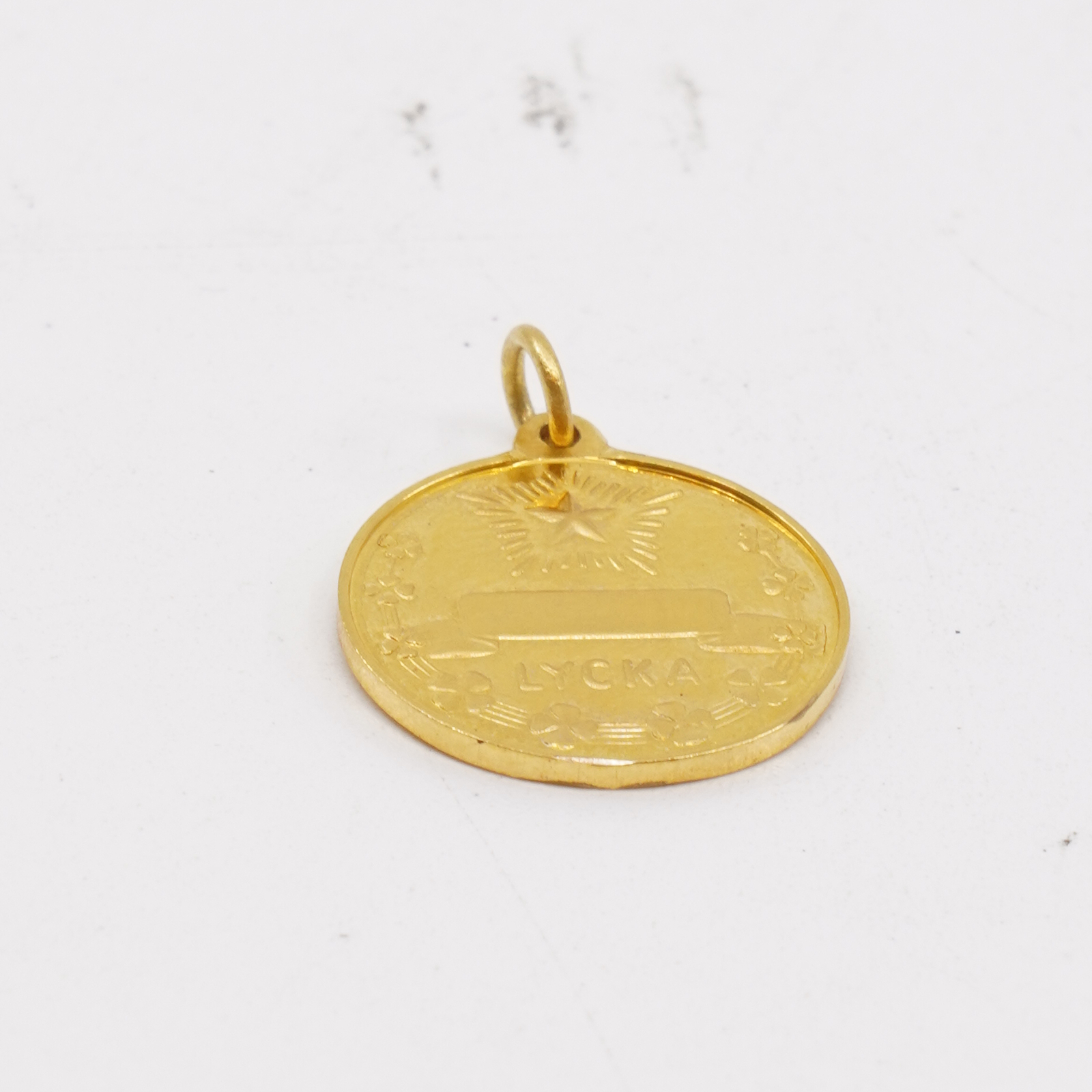Hänge Guld 18K Fyrklöver/Lycka
