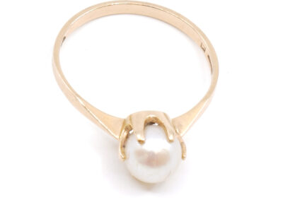 Ring med pärla Guld 18K 2,1g Ø17½