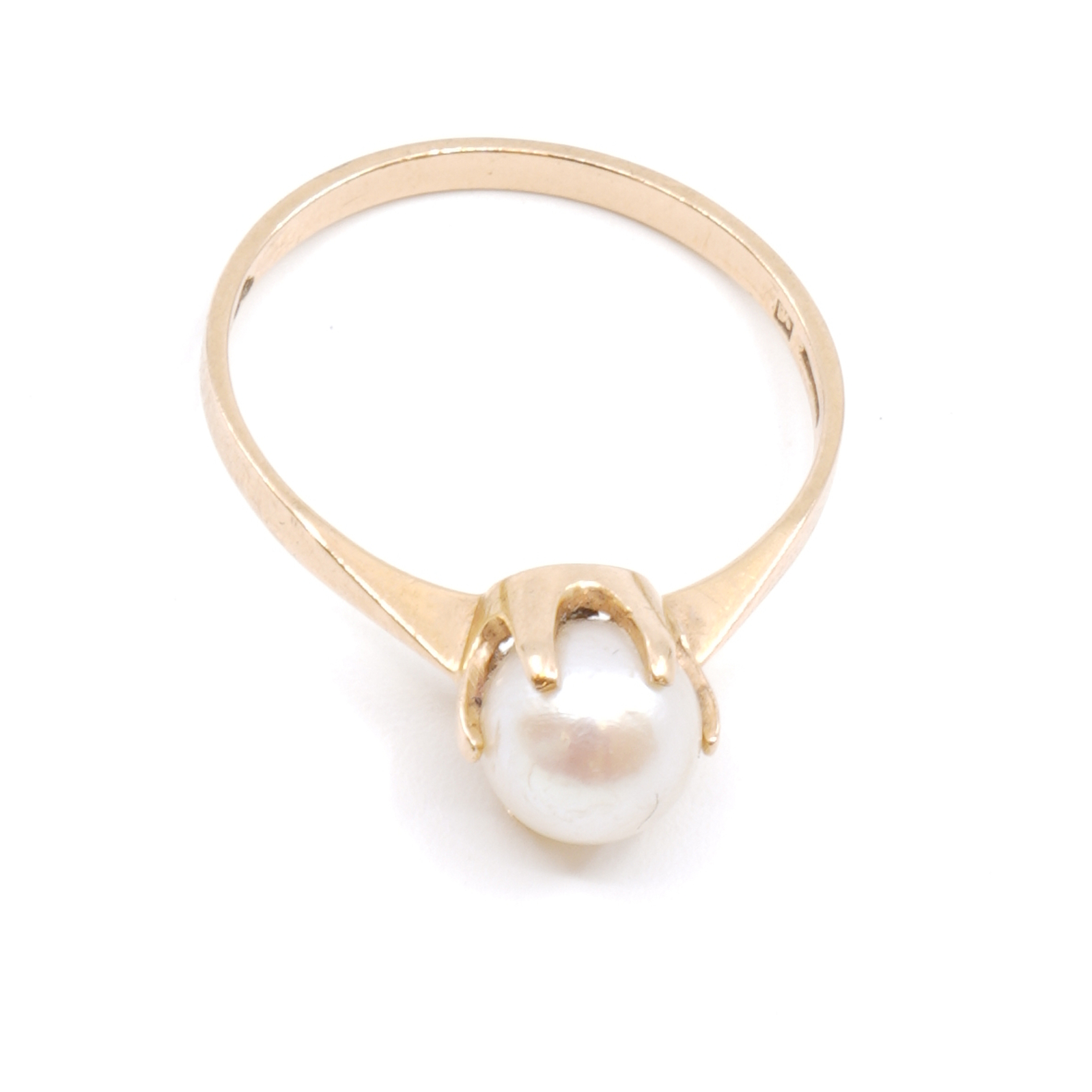 Ring med pärla Guld 18K 2,1g Ø17½