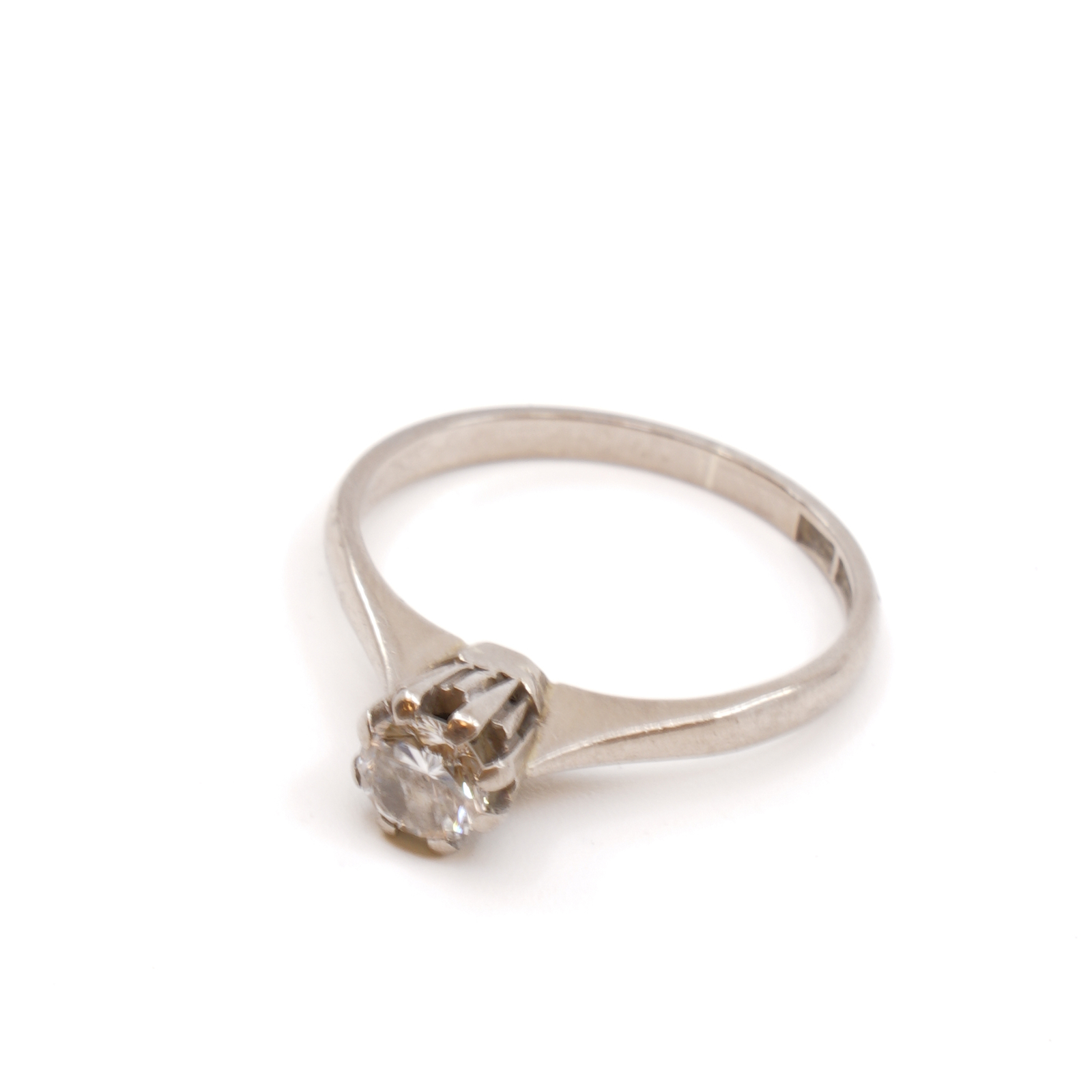 Ring vitguld med diamant 0,40ct 18K 2,7g Ø17¼
