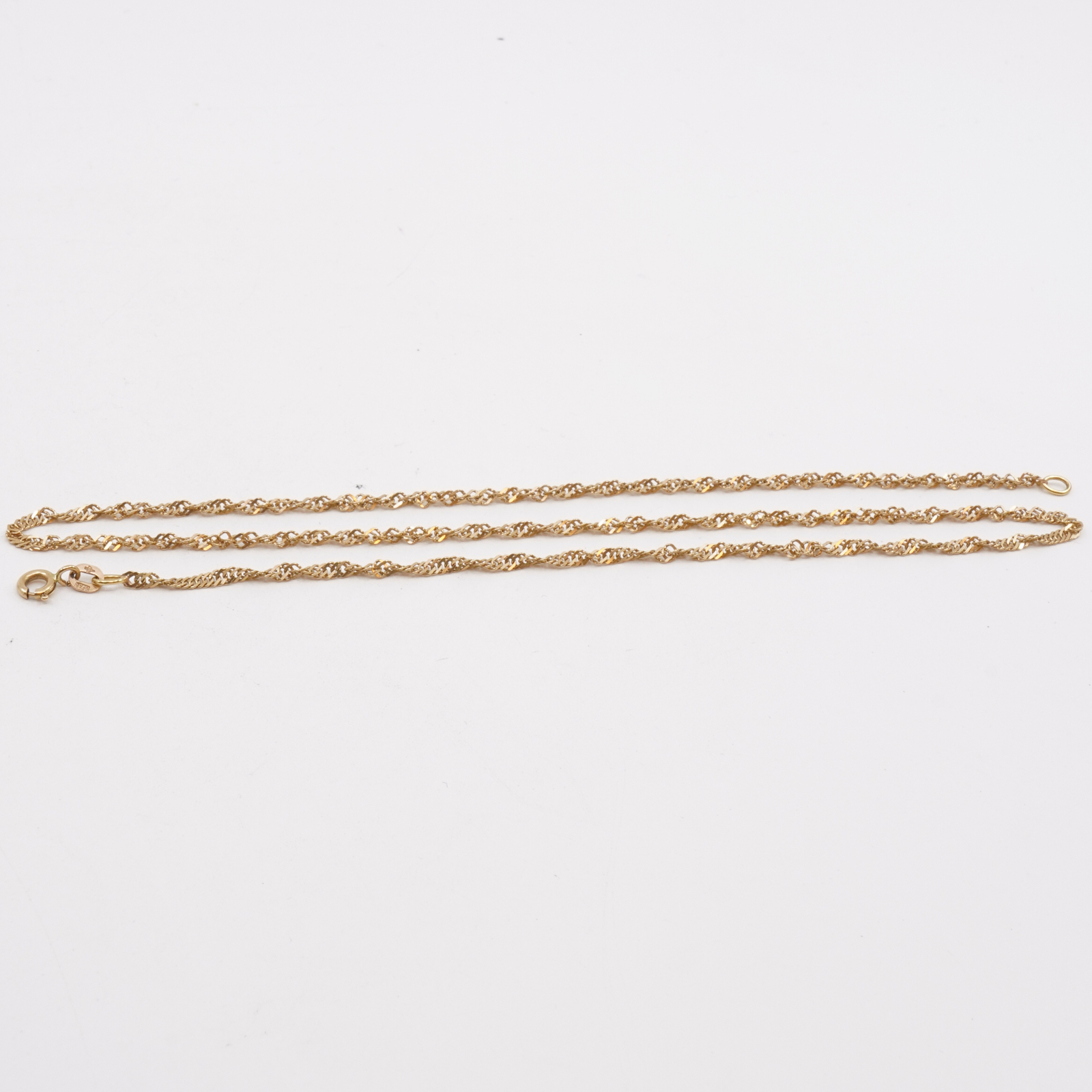 Halskedja Singapore 18K Längd 45cm