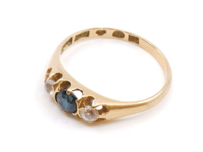 Ring Guld med stenar 18K 2,55g Ø17,25
