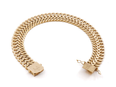 Armband Fiskben med kistlås Guld 18K 29,98g, 21,5cm
