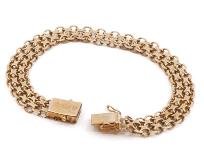 Armband X-länk med kistlås Guld 18K 17,13g, 21,5cm