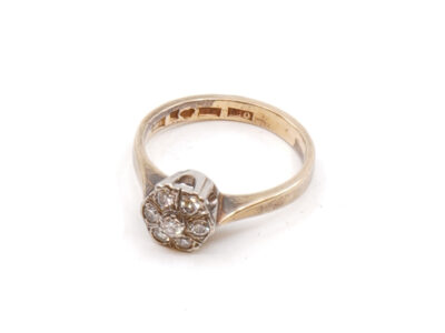 Ring tvåfärgad med diamant Guld 18K 3,51g Ø16,5