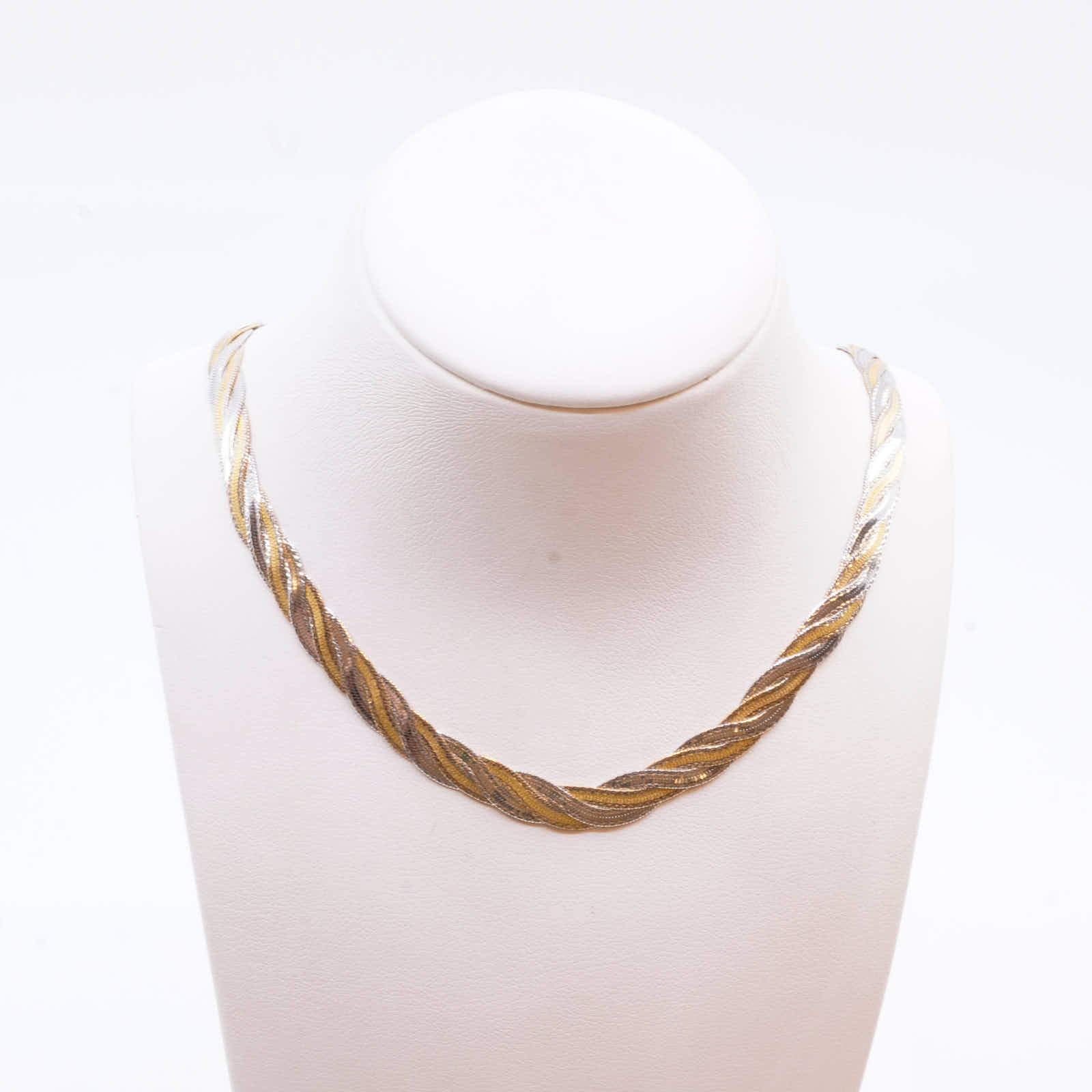 Collier tvåfärgat Guld