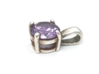 Hänge sterlingsilver med lila sten