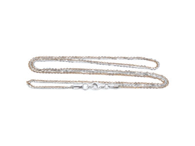 Halskedja Tvåfärgat Guld 18K 3,4g L 49,0cm B 2mm