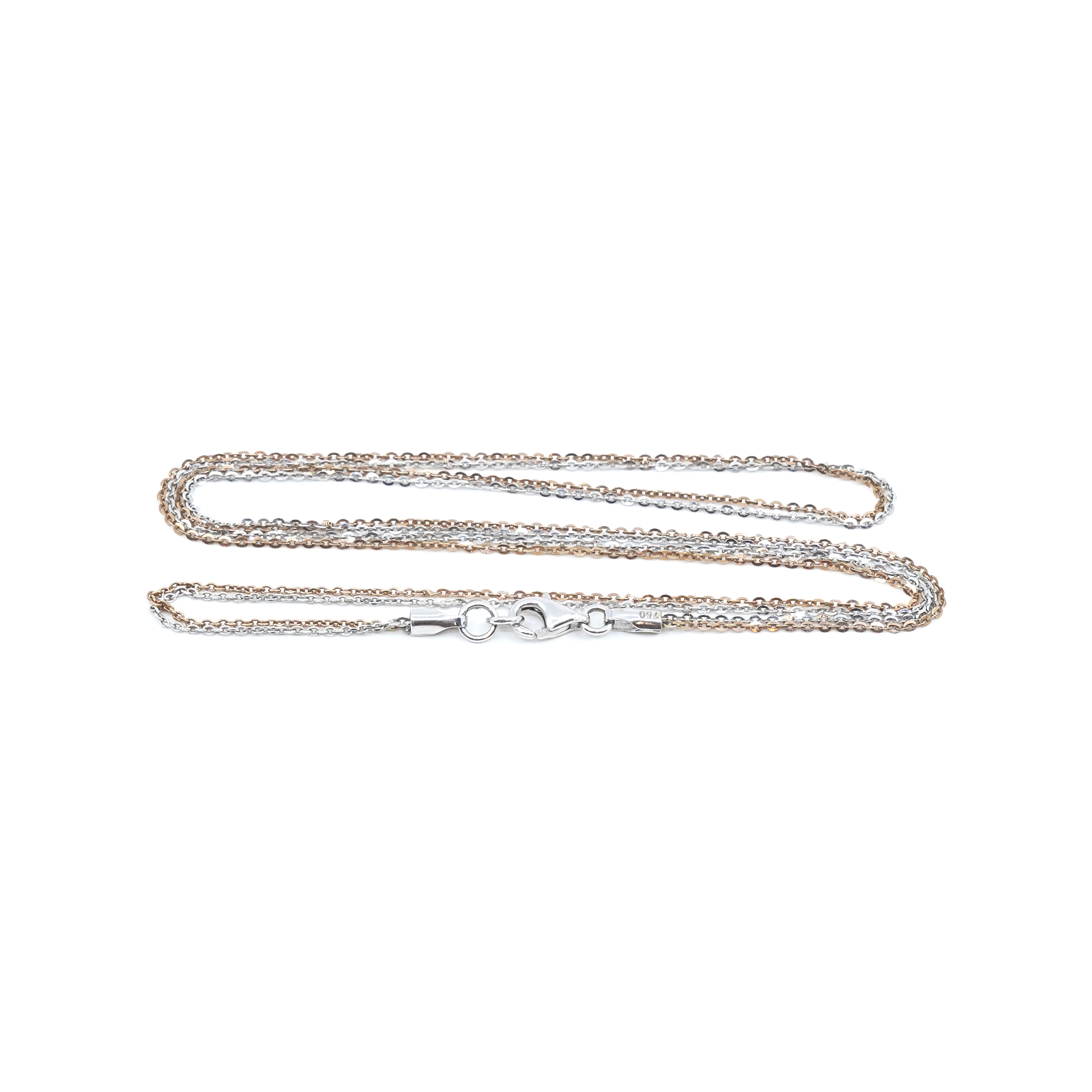 Halskedja Tvåfärgat Guld 18K 3,4g L 49,0cm B 2mm