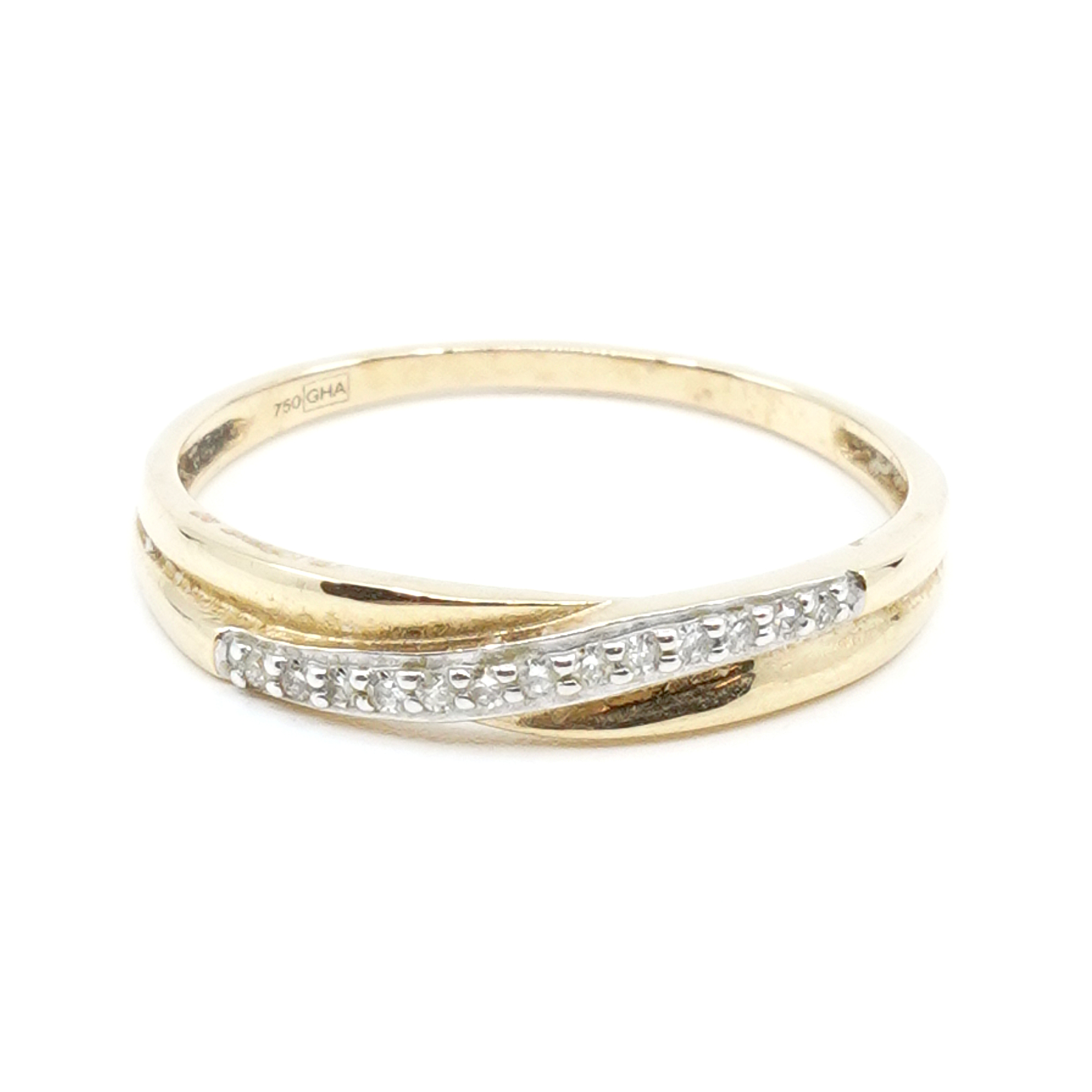 Ring Guld 18K Ø17,0 med diamanter