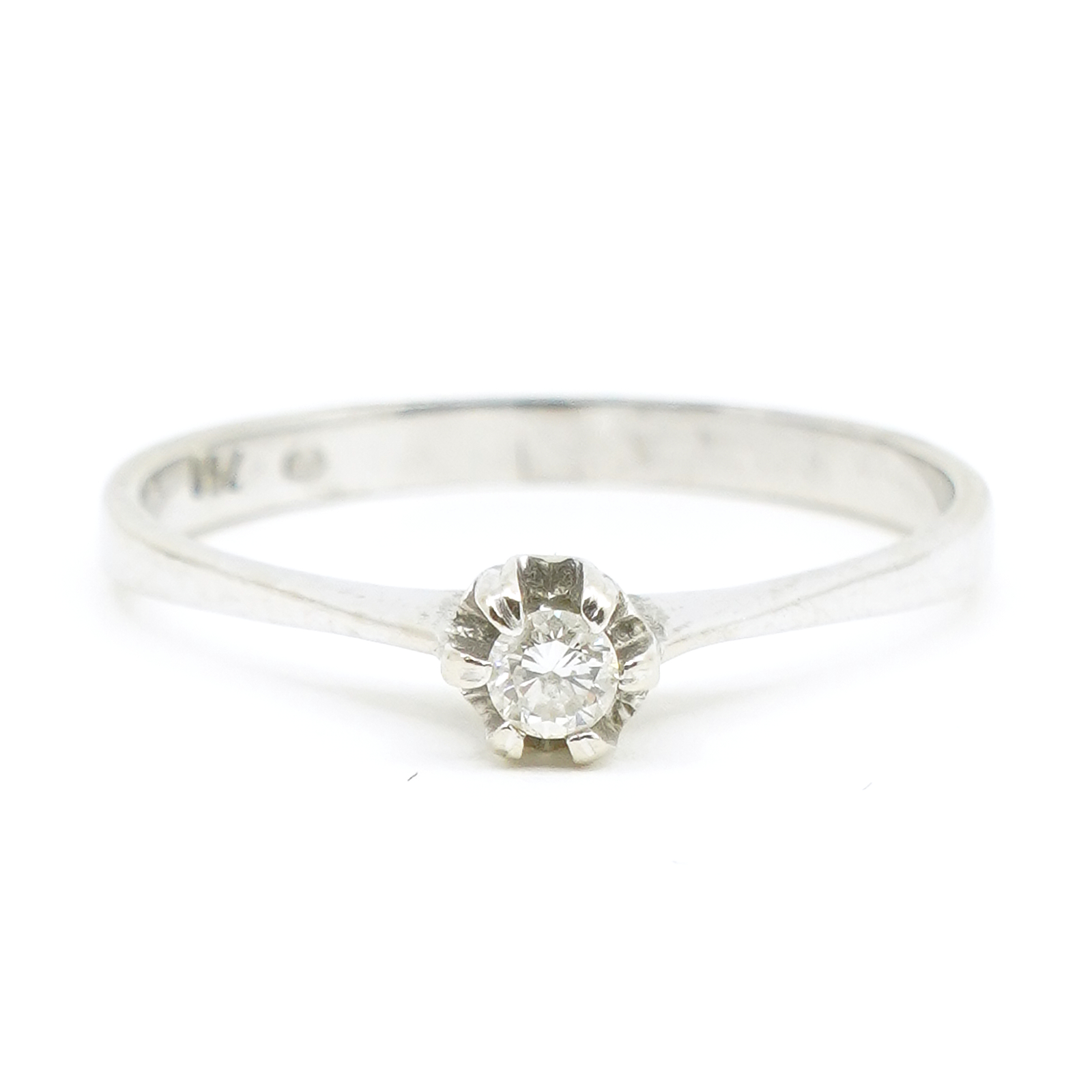 Ring Vitguld 18K