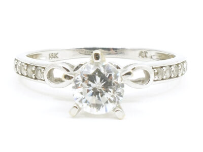 Ring Vitguld 18K