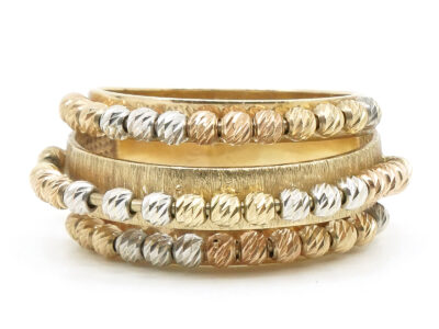 Ring trefärgad Guld 14K