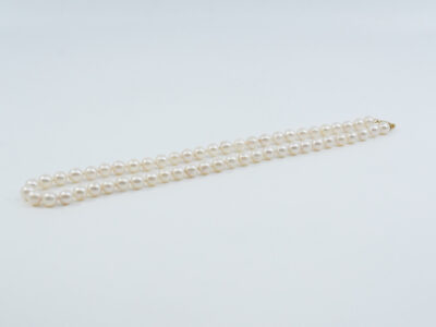 Pärlcollier med lås