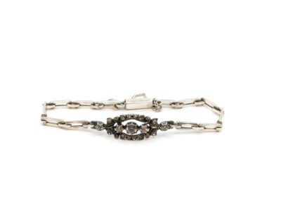 Armband Silver S835 Med vita stenar