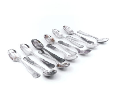 Matsilver 12 st kaffeskedar S830 - Gammal Dansk