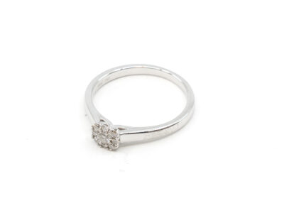 Ring Vitguld 18K Med diamanter