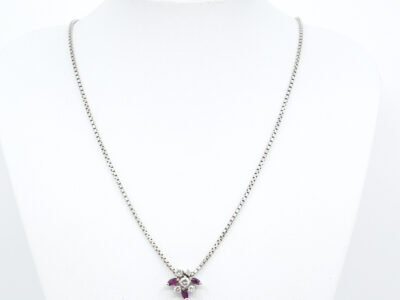 Halskedja Venezia Vitguld 14K Med diamanter