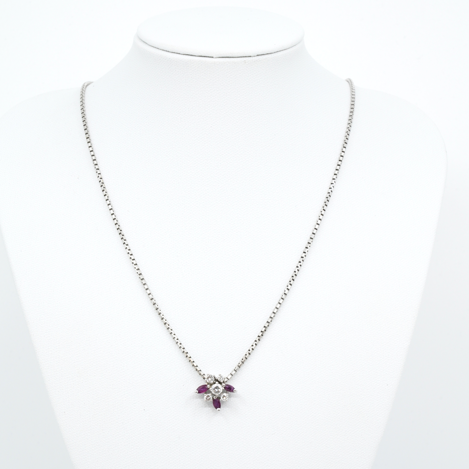 Halskedja Venezia Vitguld 14K Med diamanter