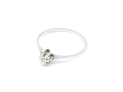 Ring Vitguld 18K Med diamant