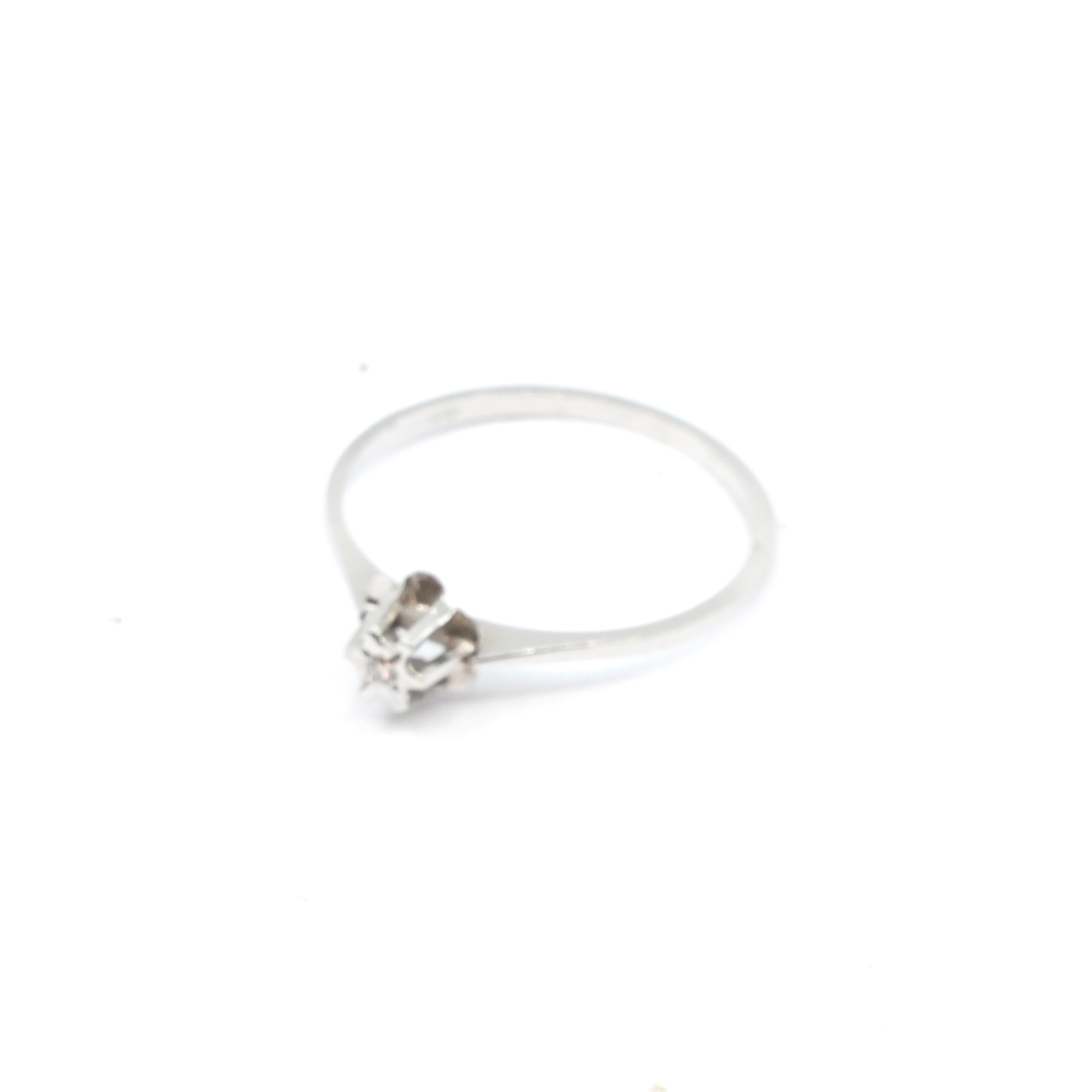 Ring Vitguld 18K Med diamant