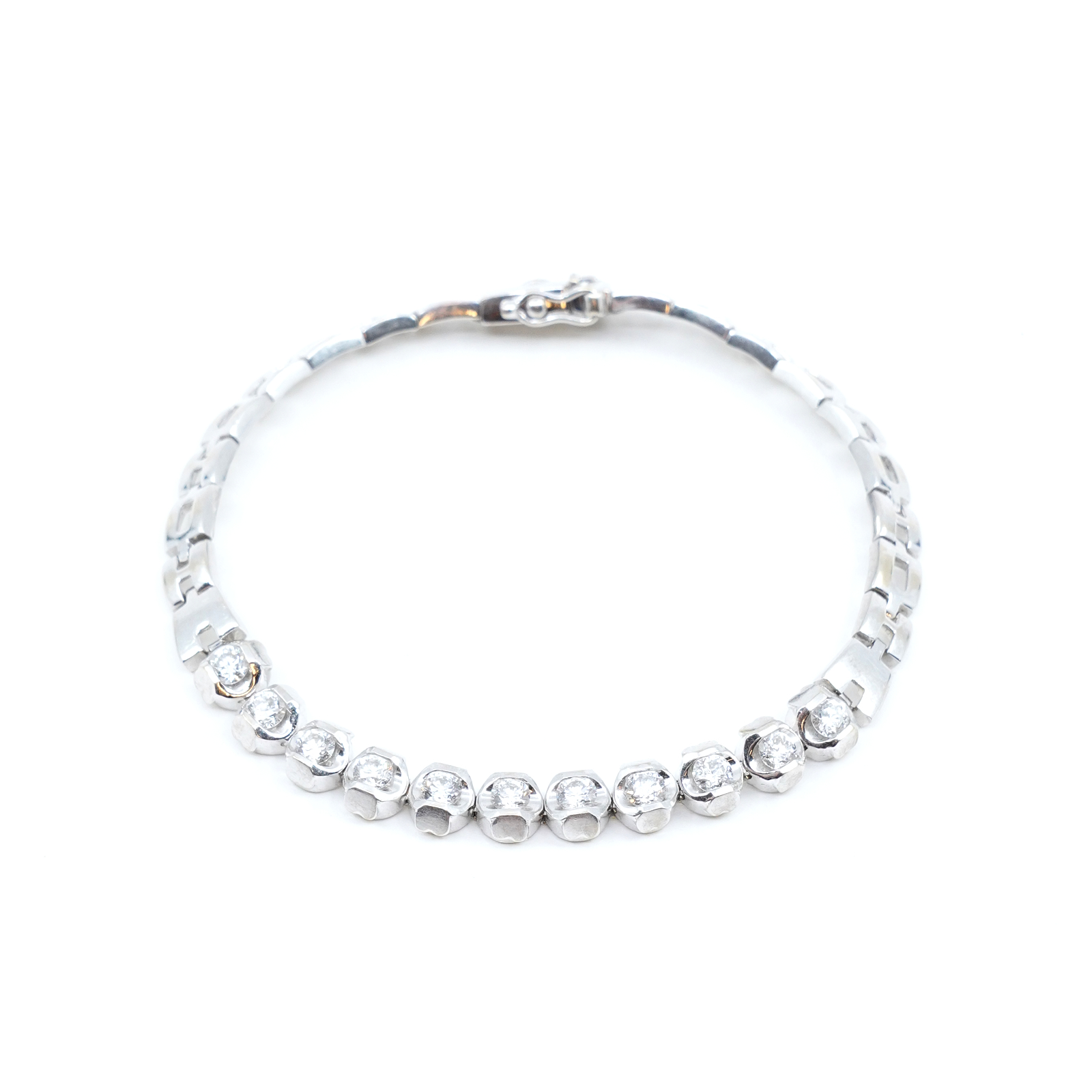 Armband Vitguld 18K med diamanter 11xca0,10ct