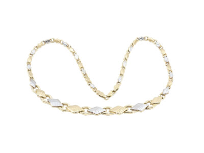 Collier doserat tvåfärgat Guld 14K 44,5cm