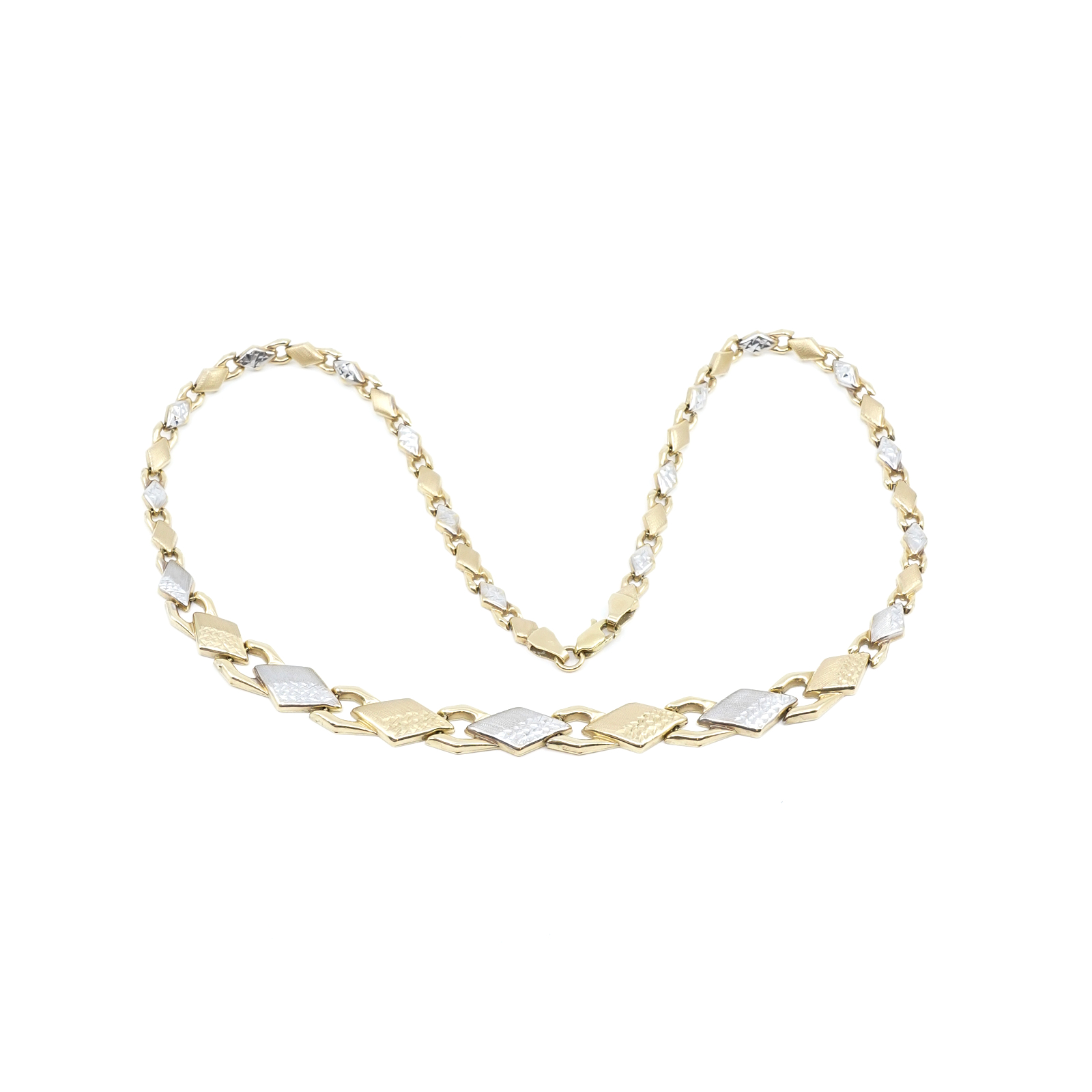 Collier doserat tvåfärgat Guld 14K 44,5cm