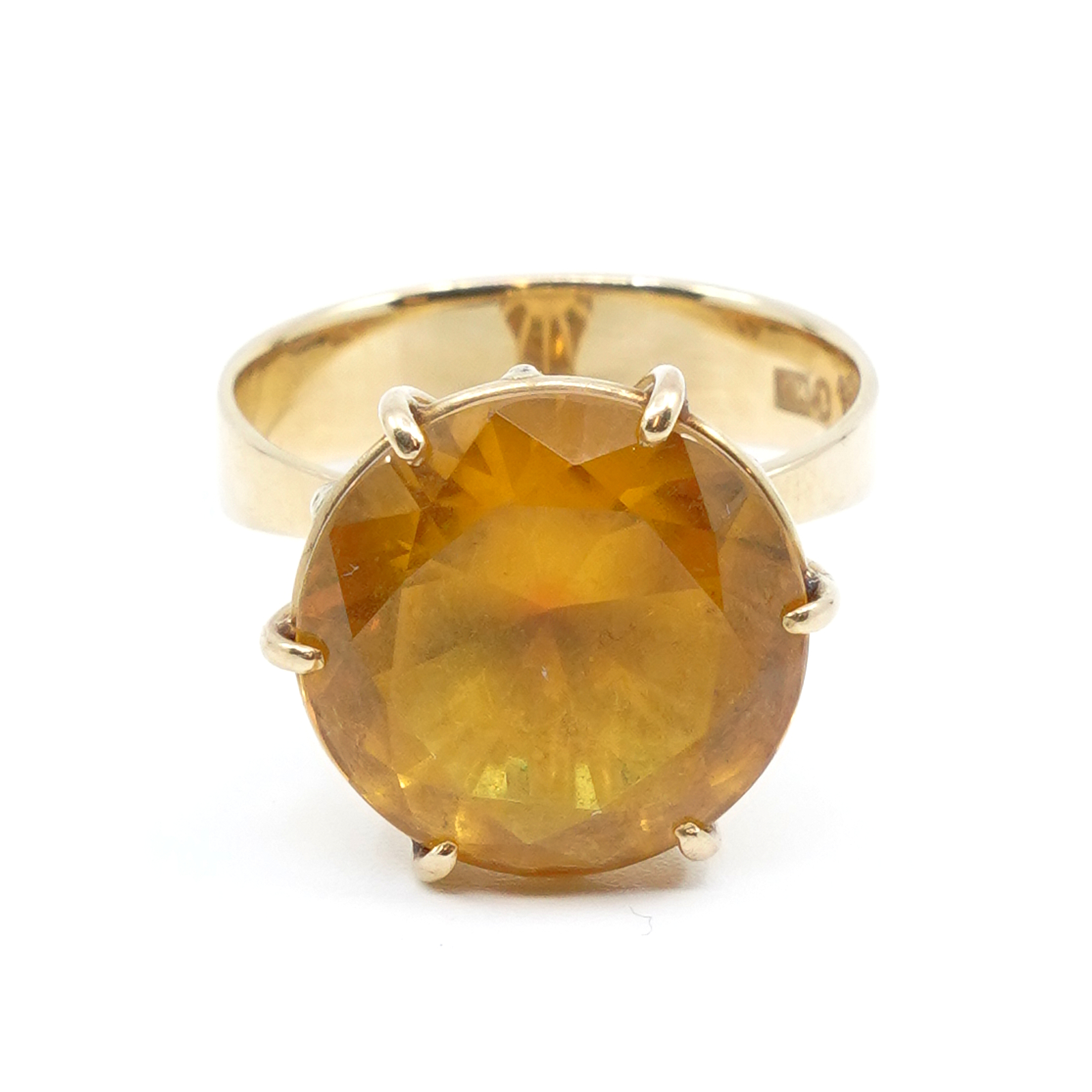 Ring Guld 18K 6,0g Ø17,75 med sten