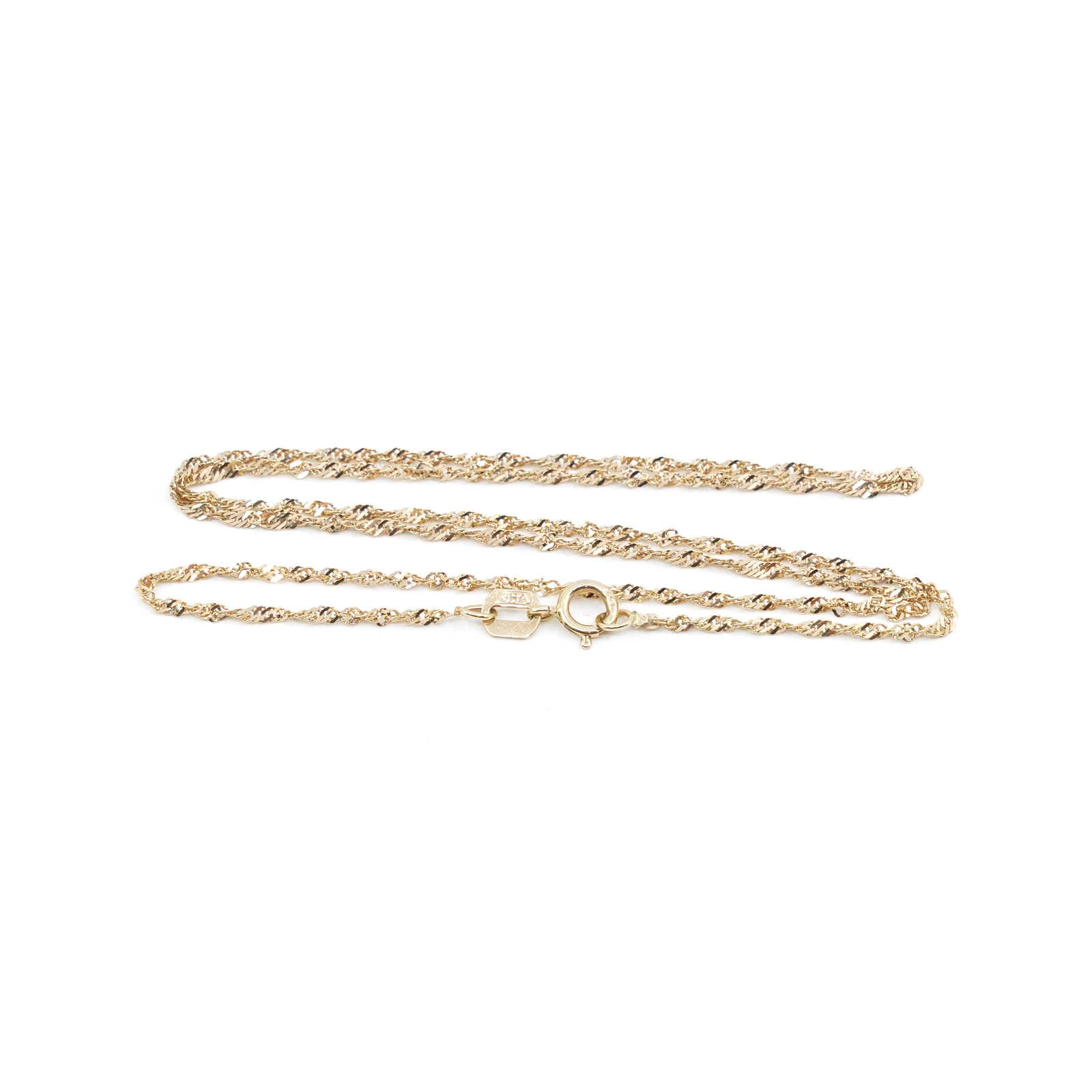 Halskedja Singapore Guld 18K 35cm