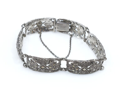 Armband Silver S830 18cm med markasiter