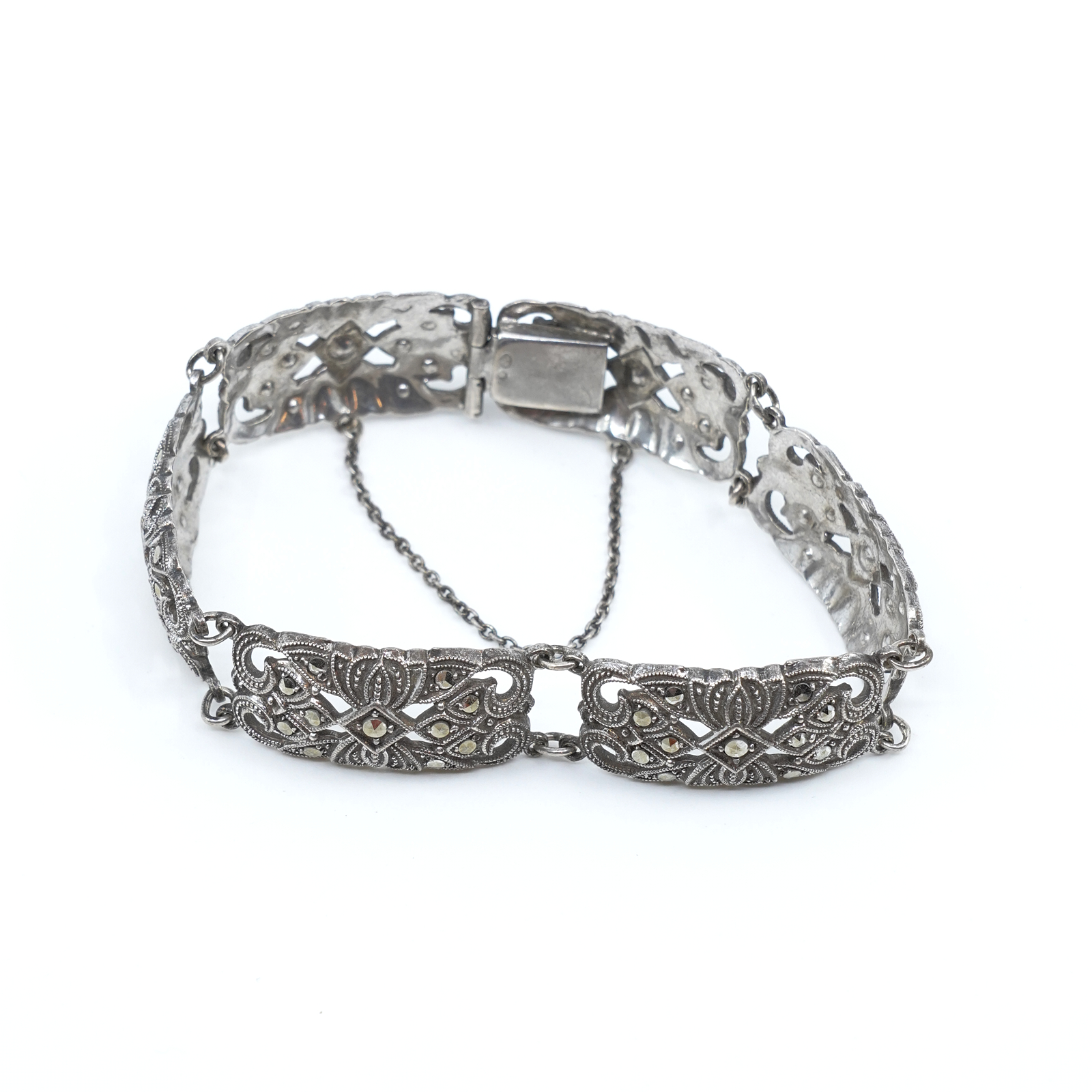 Armband Silver S830 18cm med markasiter
