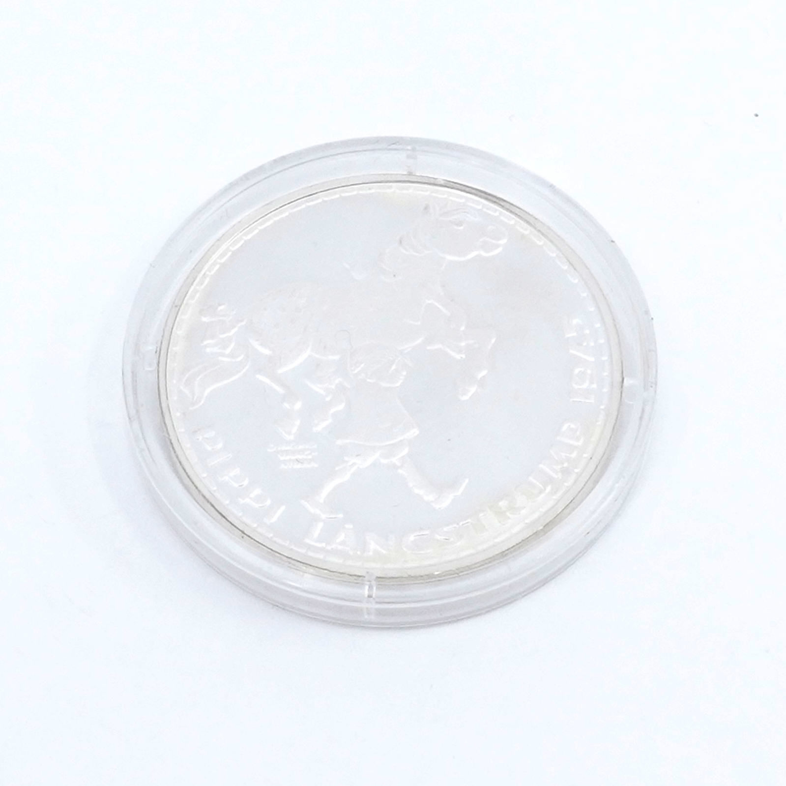 Minnesmynt Astrid Lindgren 1907-2002 Pippi Långstrump 1945 silver S925