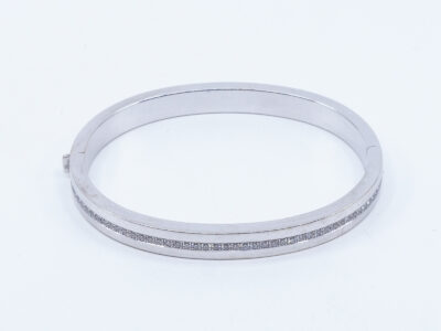 Armring Vitguld 18K