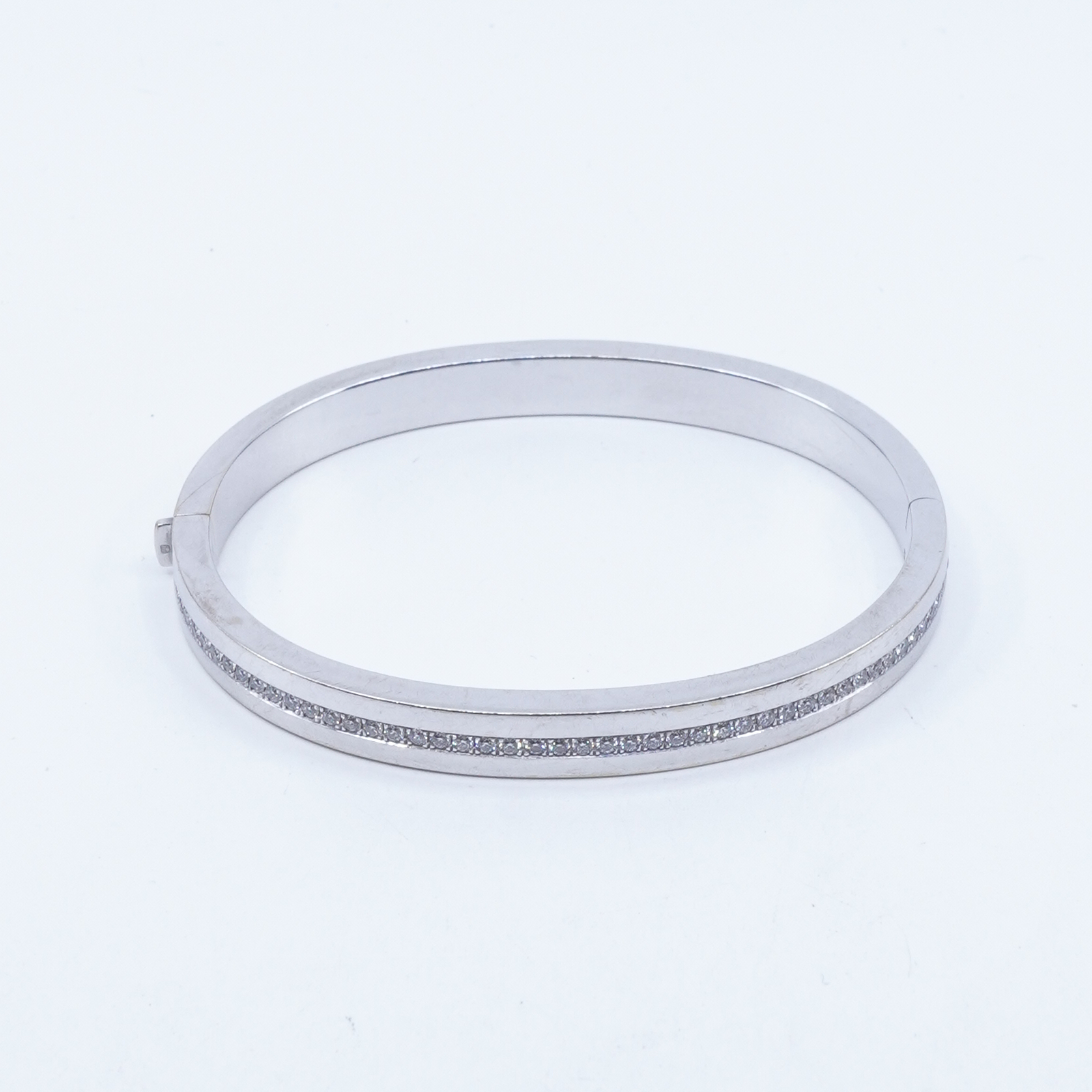Armring Vitguld 18K