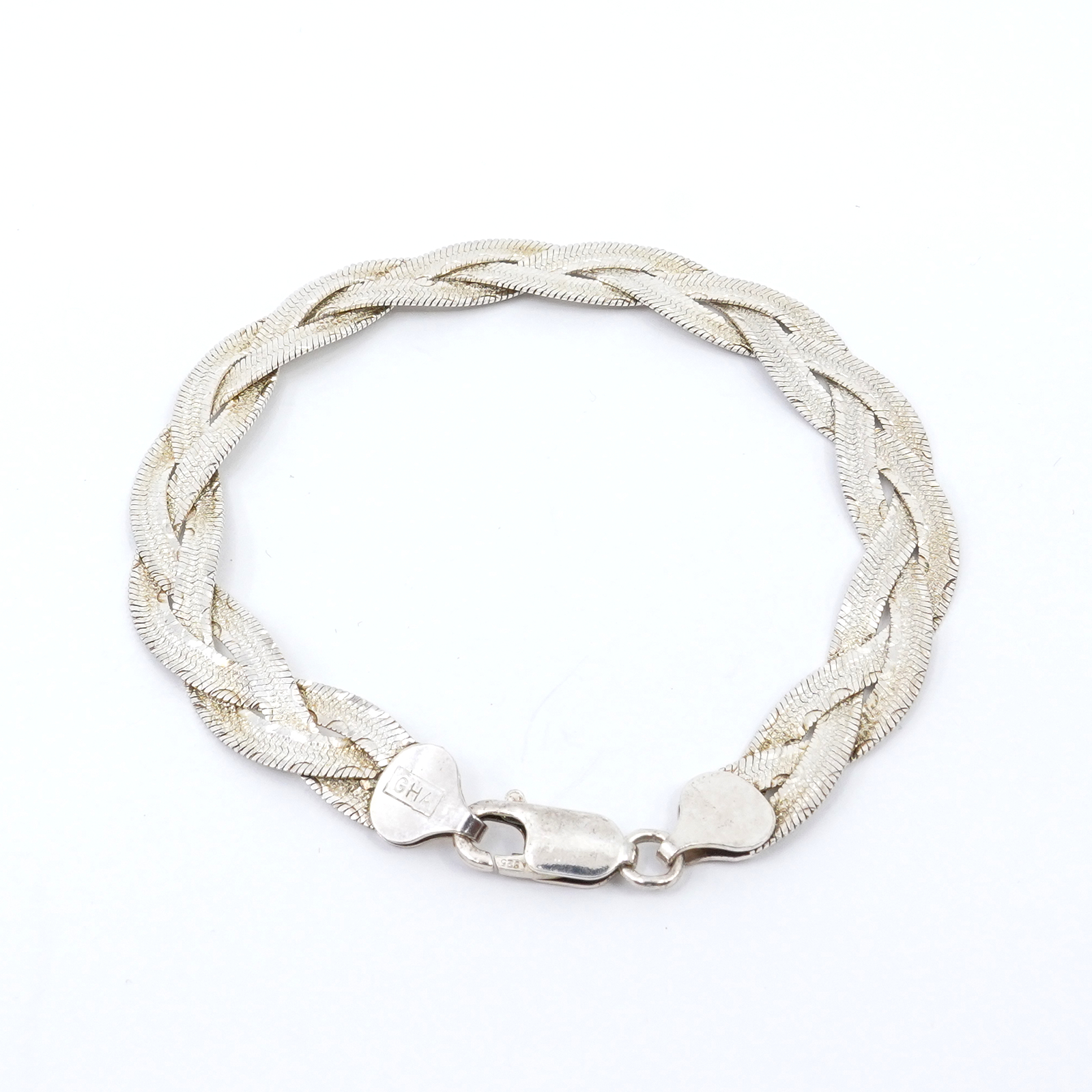 Armband flätat silver