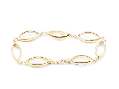 Armband Guld 18K 9,9g Längd 18cm Bredd 1-8mm