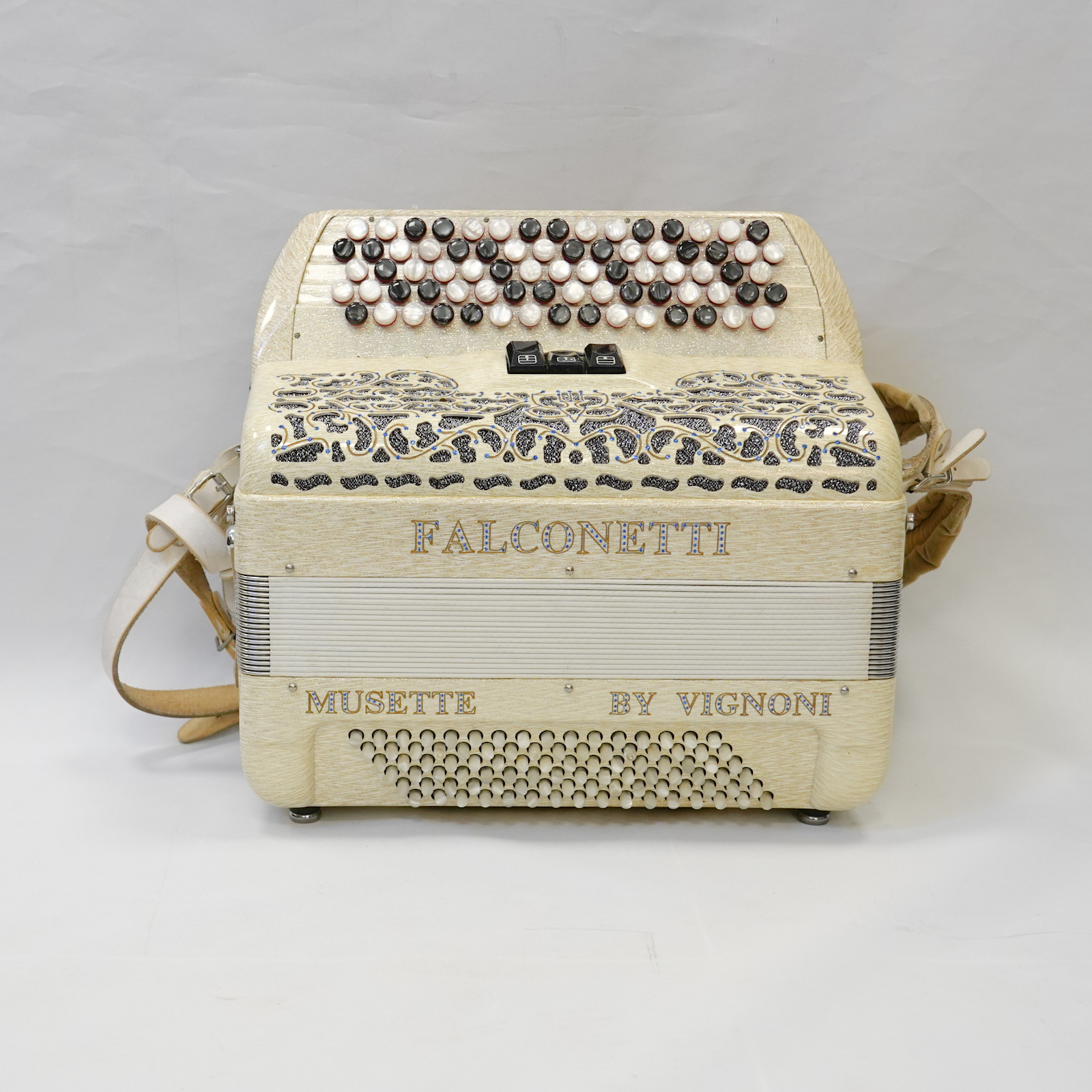 Dragspel Falconetti Musette by Vignoni Italenskt hantverk i fint skick