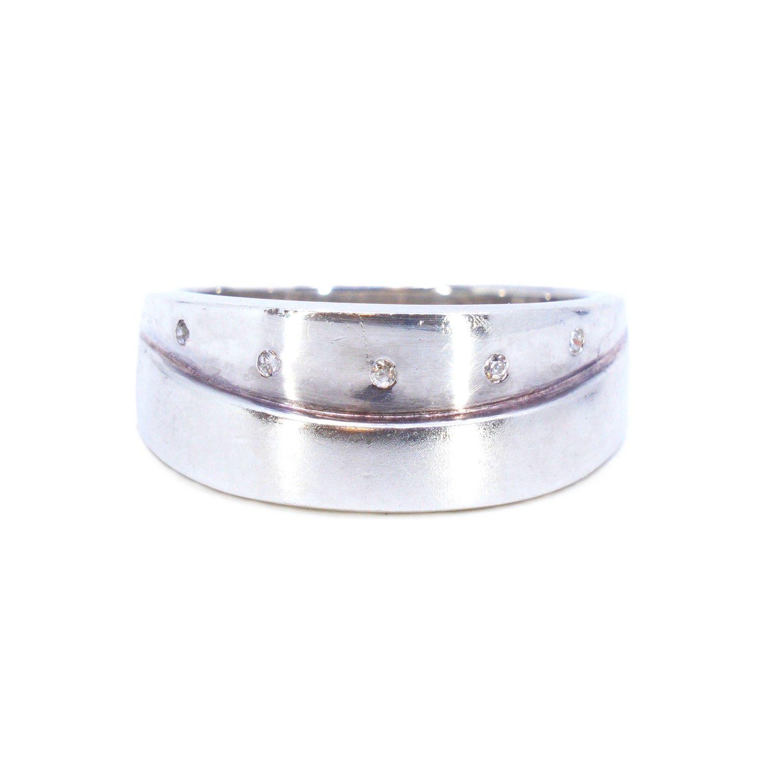 Silverring med stenar