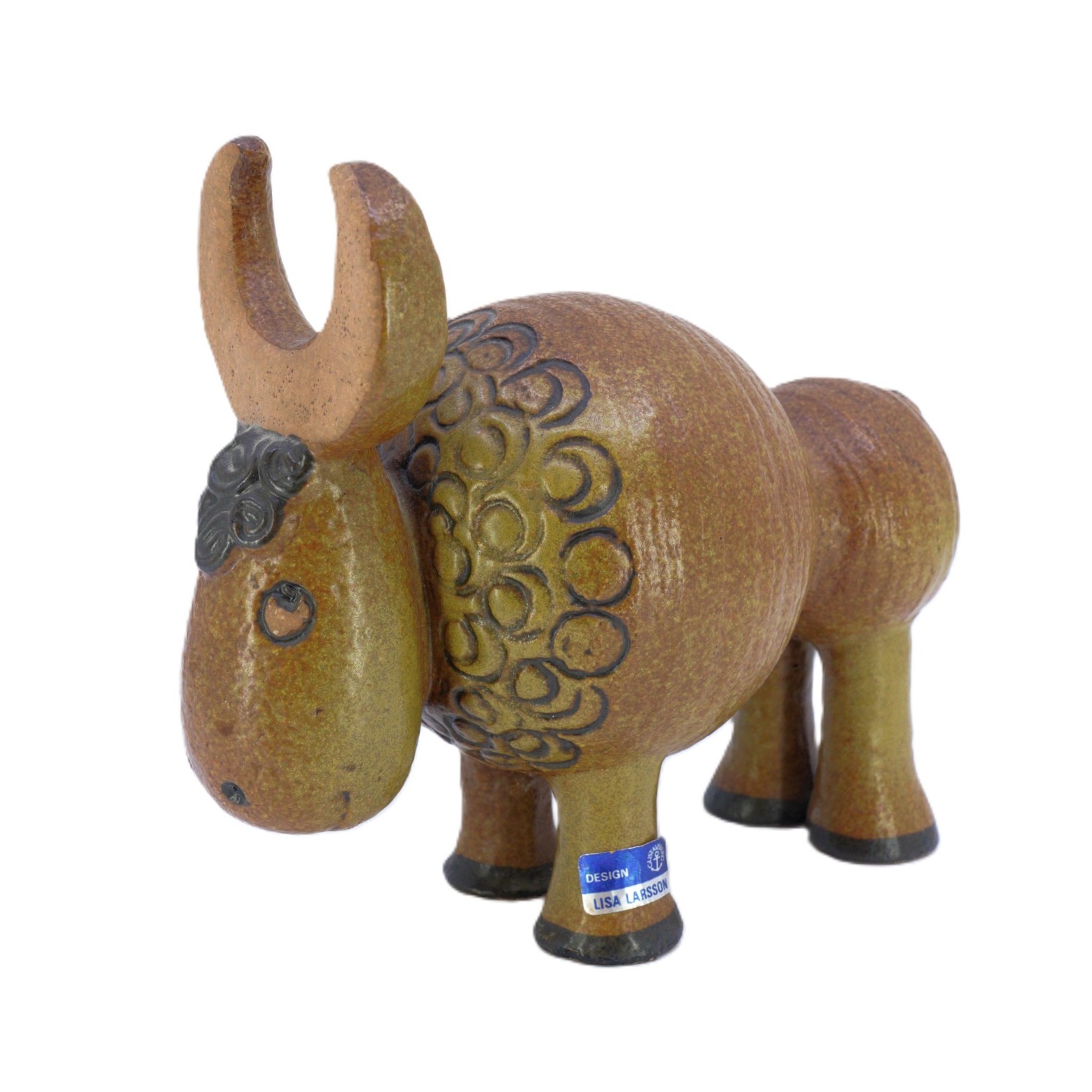 Figurin Gustavsberg ''Buffel'' Lisa Larson (Sverige, f. 1931-2024) Etikettmärkt