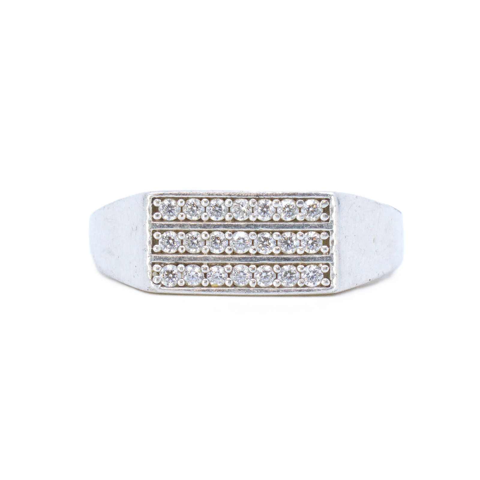 Klackring Silver med stenar