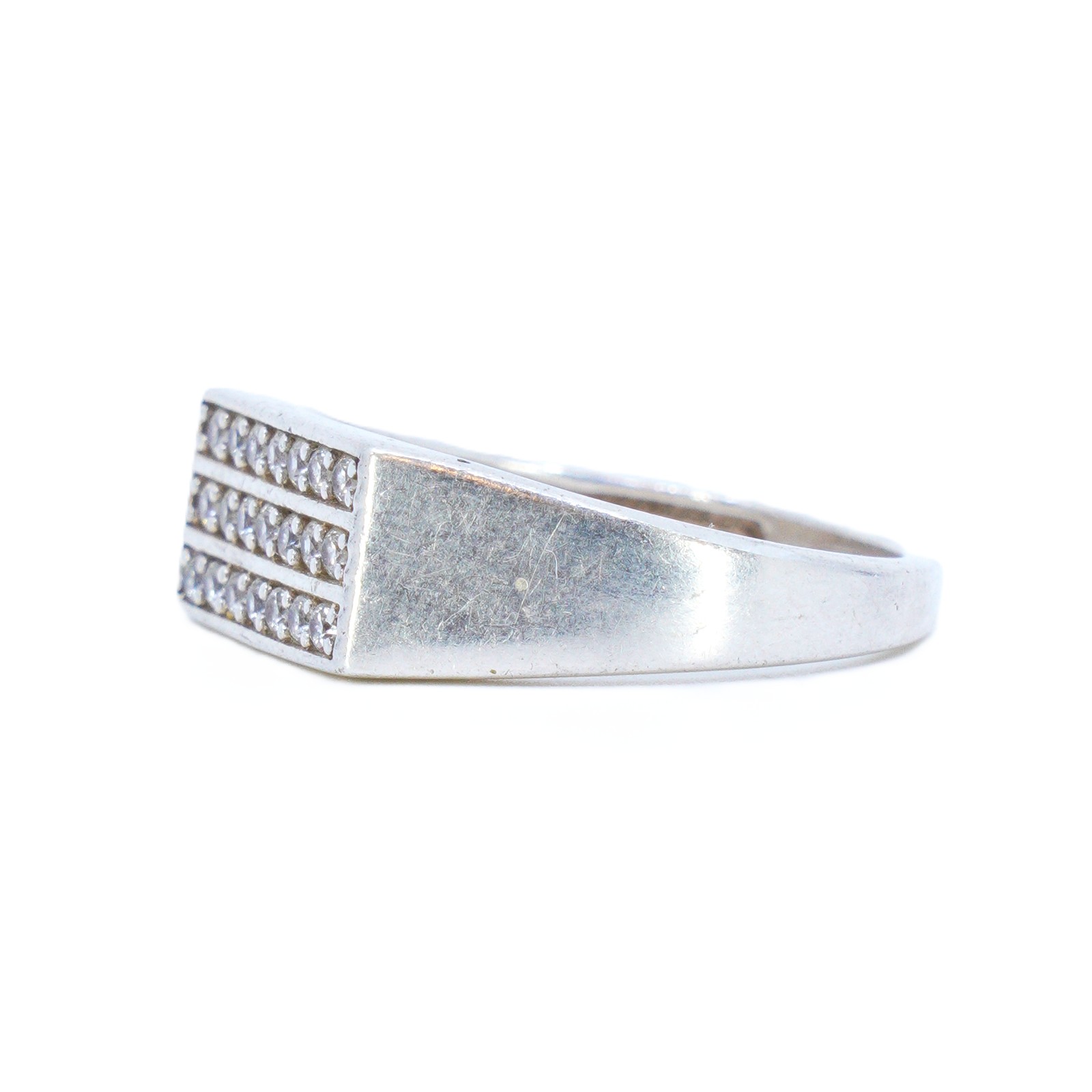 Klackring Silver med stenar