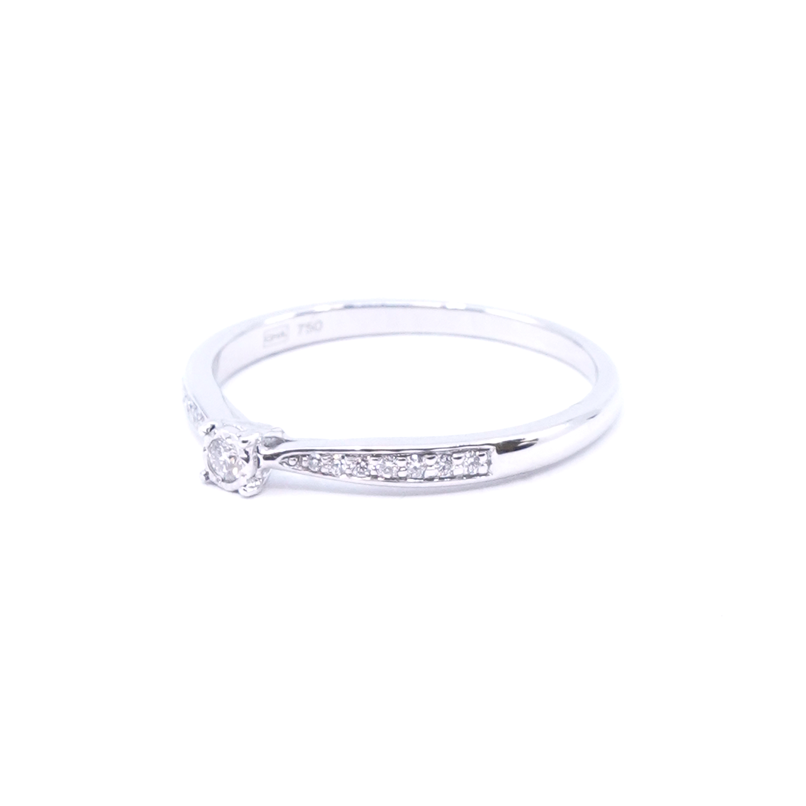 Ring Vitguld 18K