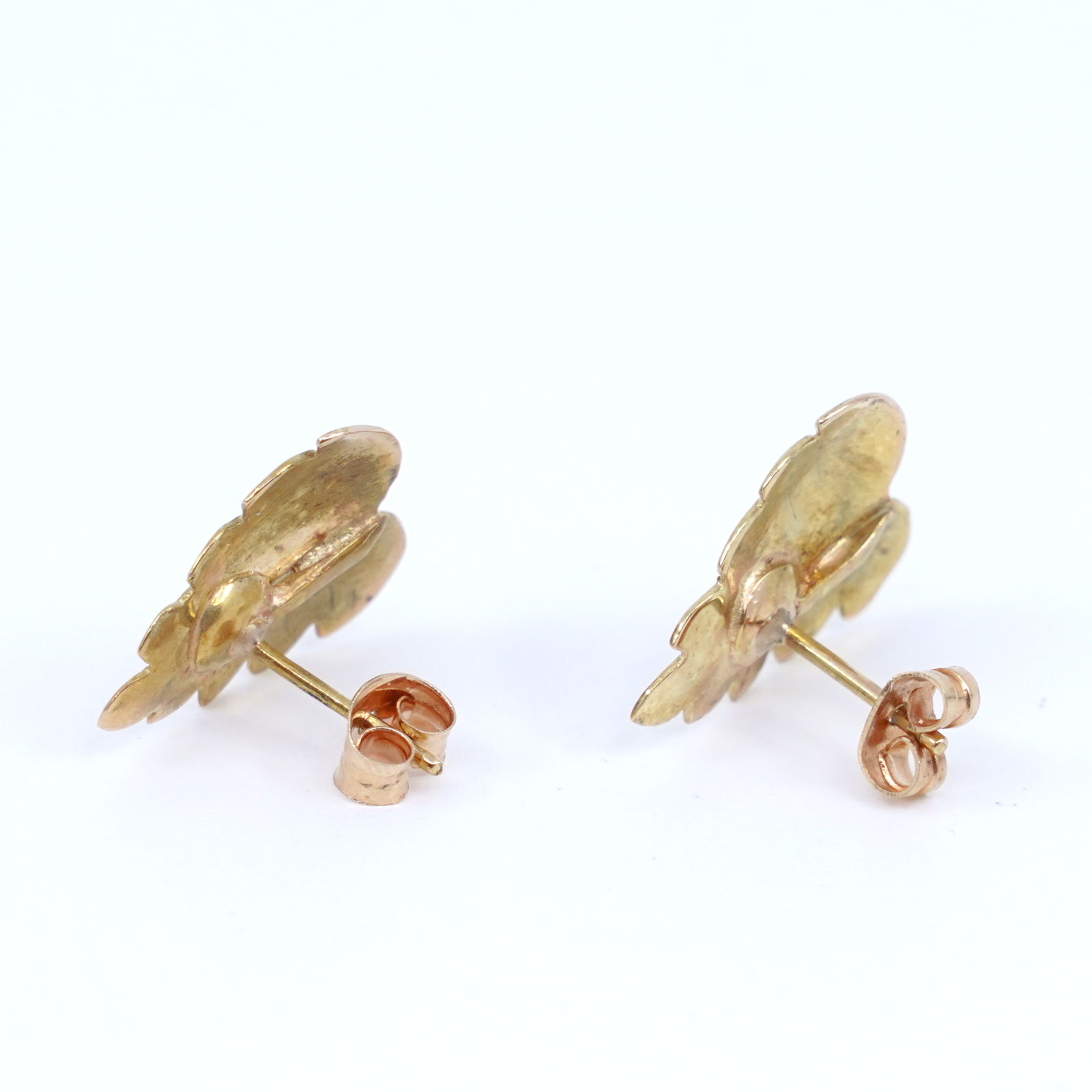 Örhängen 18K 2,4g Höjd 15mm, löv