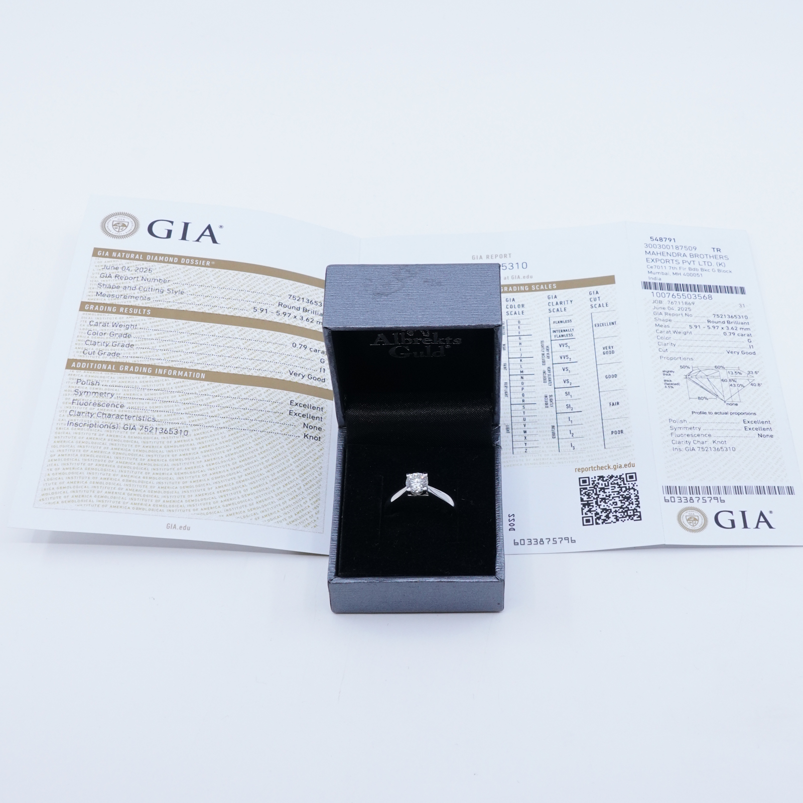 Ring vitguld 18K