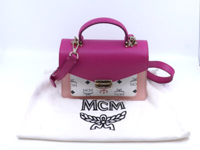 Handväska MCM Patricia Satchel i läder med dustbag
