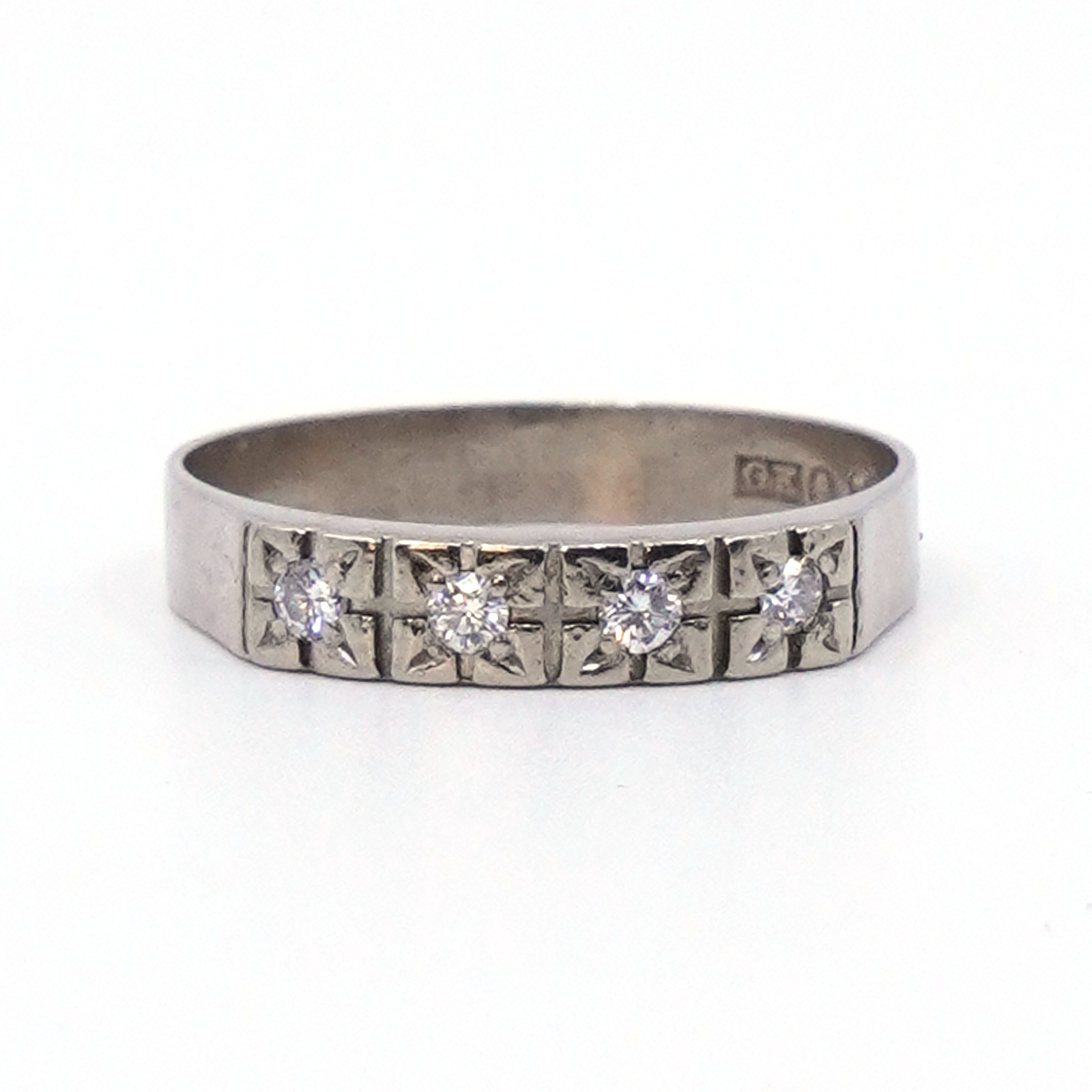 Ring Vitguld 18K med diamanter